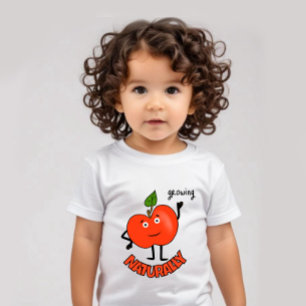 Camiseta Casca de bebê de maçã vermelha