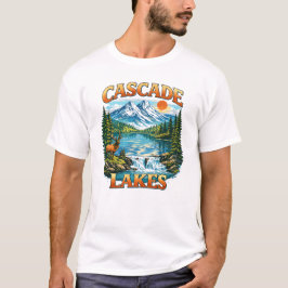 Camiseta Cascade Lakes Mountain Wildlife Landscape Design