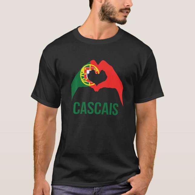 Camiseta Cascais Portuguese City Love Portugal Flag (Frente)