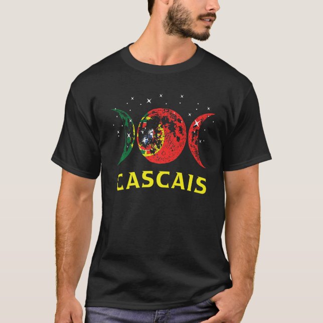 Camiseta Cascais Portuguese City Retro Portugal Flag   (Frente)