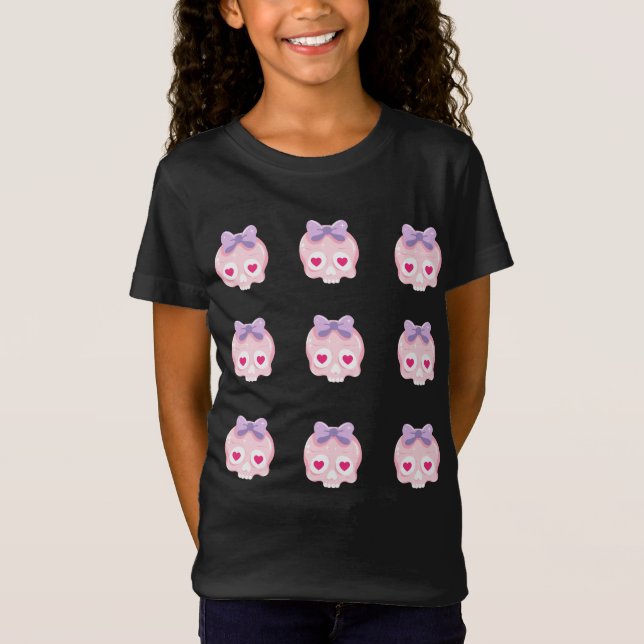 Camiseta Cascas rosa de pastel branco personalizado (Frente)