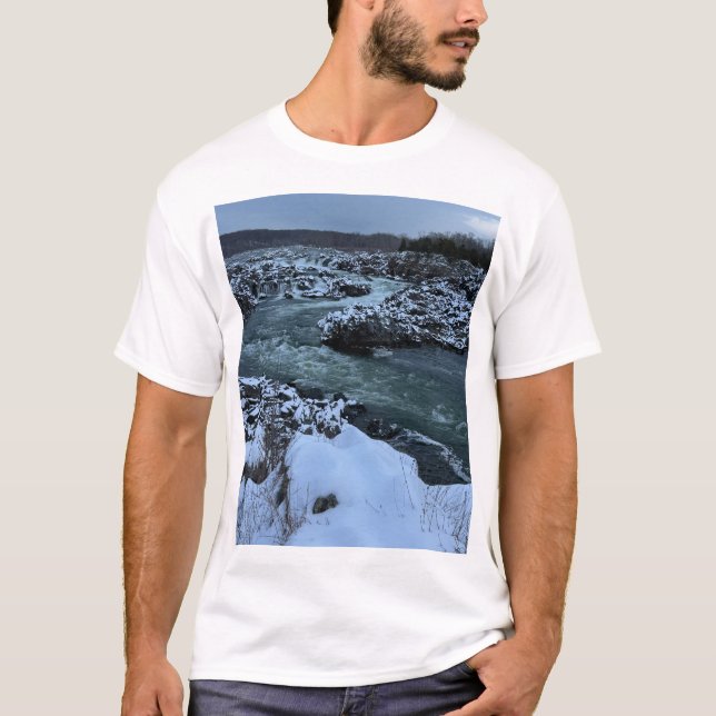 Camiseta Cascata Dawn: Excelente Cai No Teto Da Manhã (Frente)