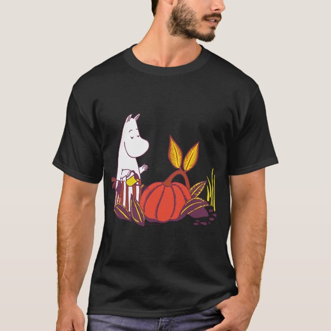 Camiseta Cascata de texto azul Moomin (Frente)