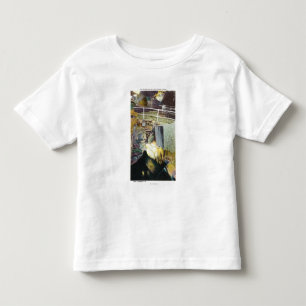 Camiseta Cascata dourada e opinião natural da ponte