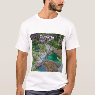 Camiseta Cascata em cascata de cascata do Plitvice, parque 