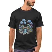 Cascata, ponte de pedra e flores