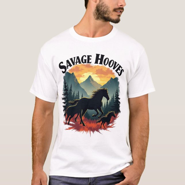 Camiseta cascos selvagens (Frente)