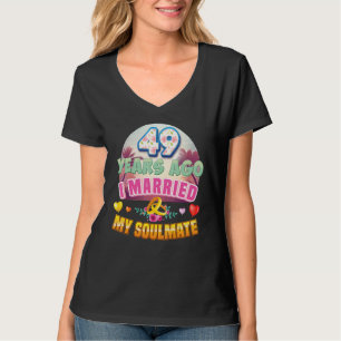 Camiseta Casei-Me Com A Minha Coluna Há 49 Anos, E Casei-Me