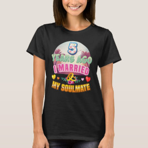 Camiseta Casei-Me Com A Minha Coluna Há 5 Anos, 5 Casando C