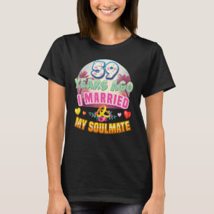 Camiseta Casei-Me Com O Meu Colar 59 Anos Atrás, 59º Casame