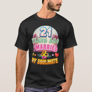 Camiseta Casei-Me Com O Meu Colar Há 21 Anos, Com 21 ruas E