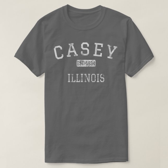 Camiseta Casey Illinois IL Vintage (Frente do Design)