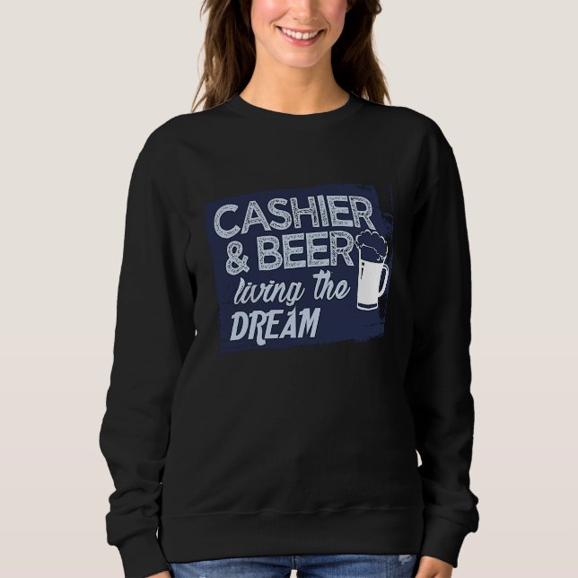 Camiseta Cashier & beer Profession career worker working qu (Frente)