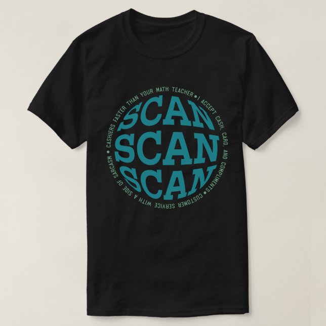 Camiseta Cashier Scan Life (Frente do Design)