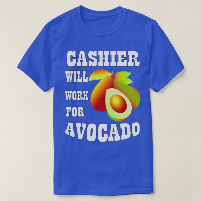 Camiseta Cashier trabalhará para o Avocado (Frente do Design)