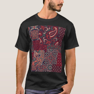 Camiseta Cashmere Paisley Silk: Patchwork de Abstrato Vinta