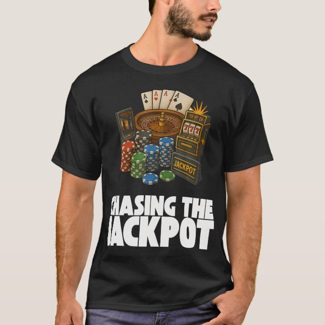 Camiseta Casino Chips Roulette Slots Poker Vegas Gambling C (Frente)