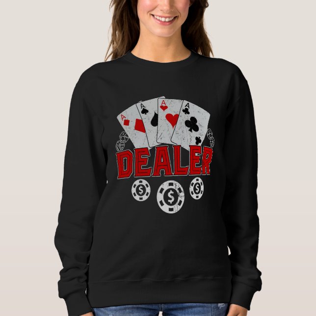 Camiseta Casino Dealer Halloween Costume Shirt Poker Gambli (Frente)