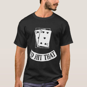 Camiseta Casino engraçado Las do jogo do vinte-e-um de