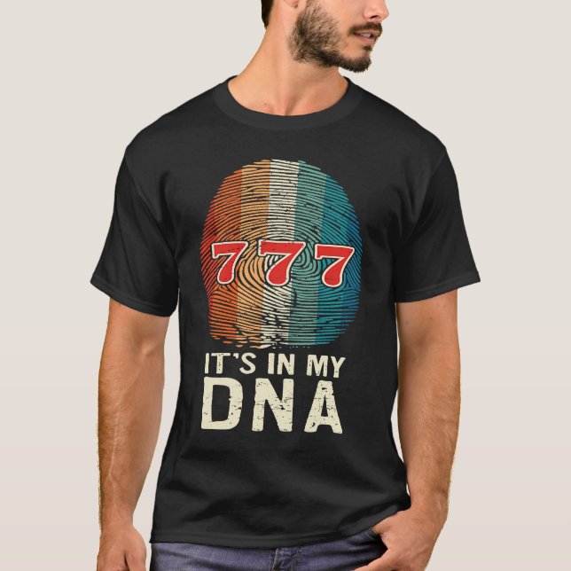 Camiseta Casino Gambler It's In My DNA Slot Machine Gamblin (Frente)