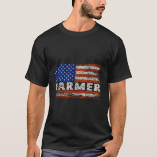 Camiseta Caso Agricultura Flag Usa Flag Farmer