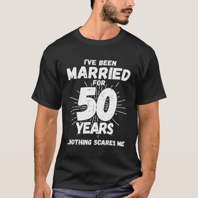 Camiseta Casou-se 50 Anos 50. Aniversário De Casamento (Frente)