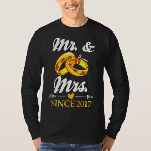 Camiseta Casou-Se Com O Sr. e Sra. Desde 2017, Casal 5