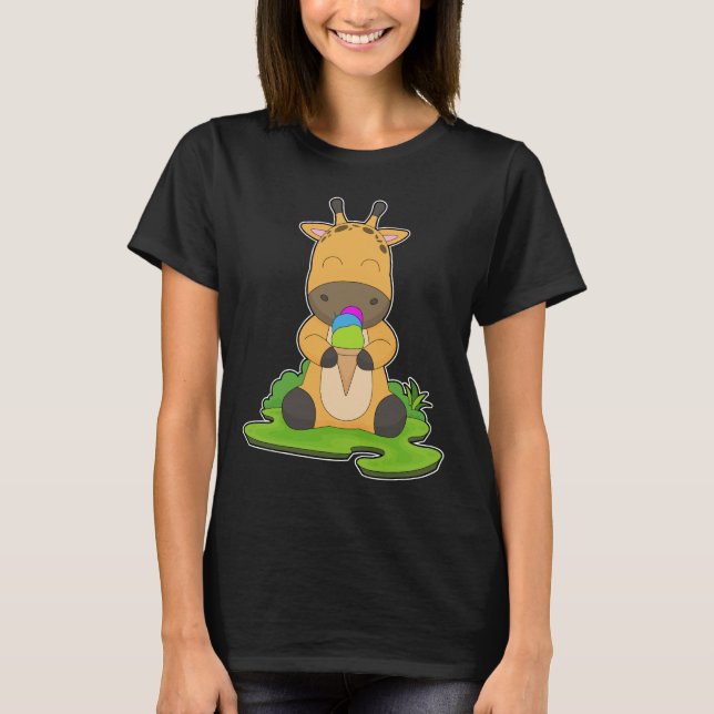 Camiseta Casquinha de sorvete de girafa (Frente)