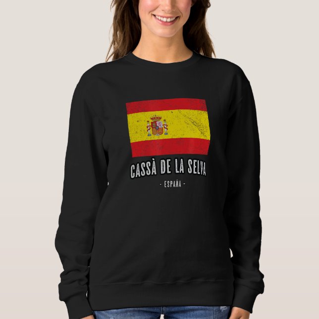 Camiseta Cass De La Selva Espanha Es Flag City - Bandera Ro (Frente)