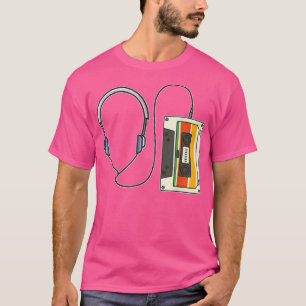 Camiseta Cassete de 1980s para Fones de ouvido retrorreflec