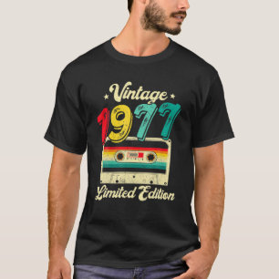 Camiseta Cassete De 45 Anos, Vintage, 1977, 45º Nascimento