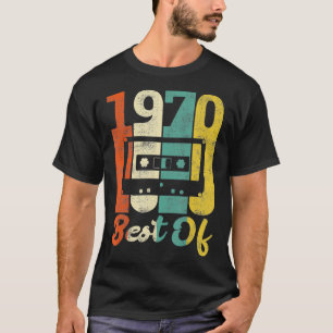 Camiseta Cassete de 52. º Aniversário de 1970 Melhor Dos 70