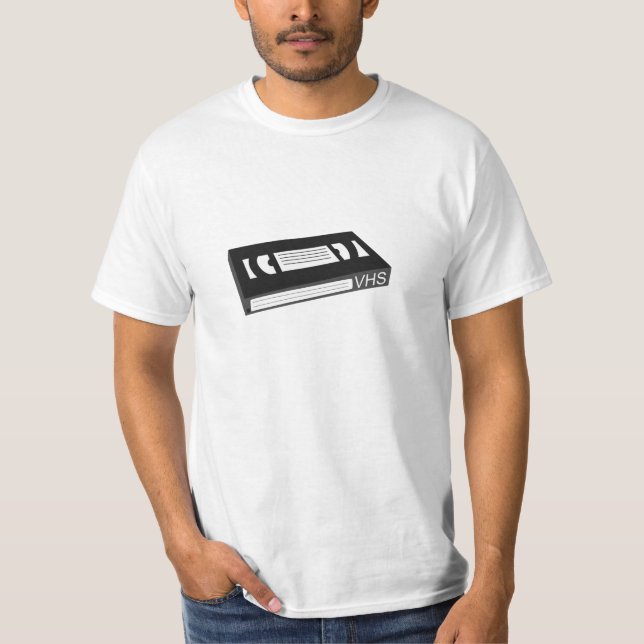 Camiseta Cassete de banda magnética de VHS (Frente)