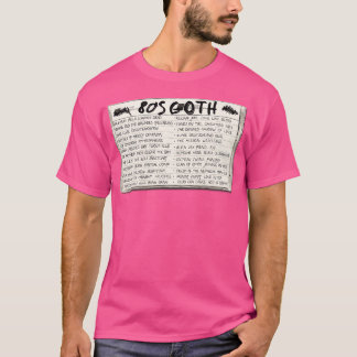 Camiseta Cassete de fita de combinação de Góticos 80