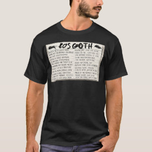 Camiseta Cassete de fita de combinação de Góticos 80