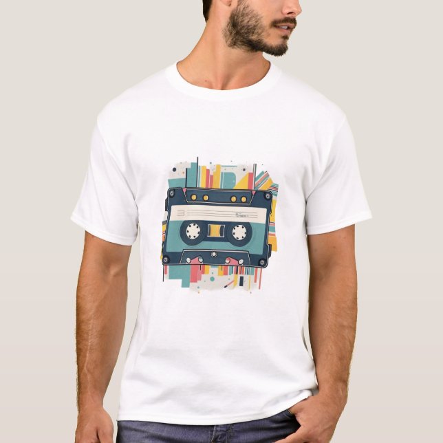 Camiseta Cassete de fita e rádio (Frente)