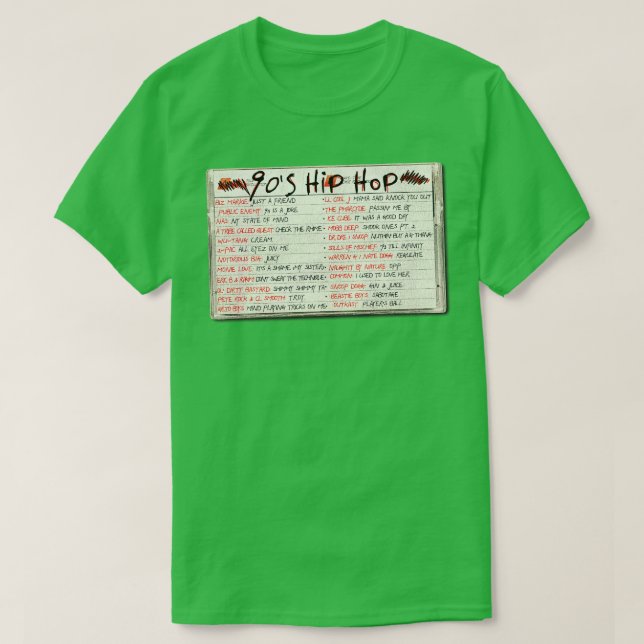 Camiseta Cassete de Fita Hip Hop 90s (Frente do Design)