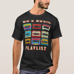 Camiseta Cassete do anos 80 Music Playlist 1980 Kid 80s