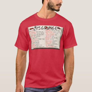 Camiseta Cassete Grunge de banda Rock 90