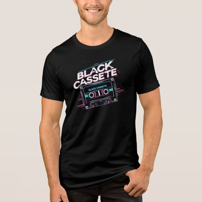 Camiseta 'Cassete Preto' (Frente)