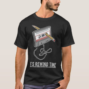 Camiseta Cassete Tempo de Regresso de Fita Retroativa Músic