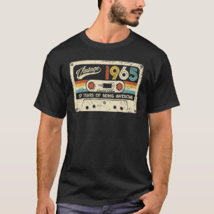 Camiseta Cassete Vintage 1965 57th Festa de aniversário