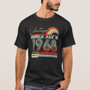 Camiseta Cassete Vintage de Aniversário de 54 anos Julho 19