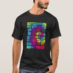Camiseta Cassetes Mistura fitas 1980S Rádio Música Gráfico