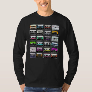 Camiseta Cassette Tapes Mixtapes Radio Music Boom Box Dance