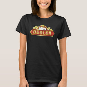 Camiseta cassino para homens dealer de blackjack jogador