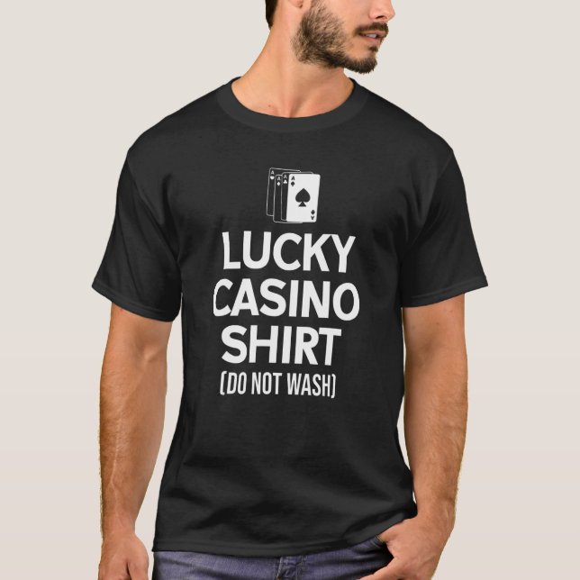 Camiseta Cassino Sortudo Para Roleta ou Blackjack Pla (Frente)