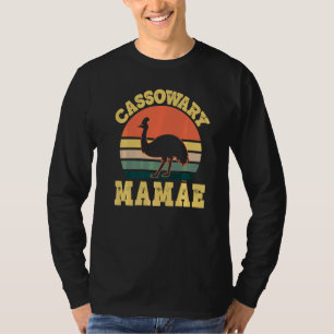 Camiseta Cassowary Mamae Fofo Cassowary Festa Português Mãe