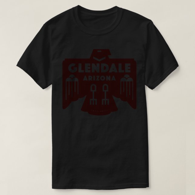 Camiseta Castanho-Arizona de Glendale Nativo Americano (Frente do Design)