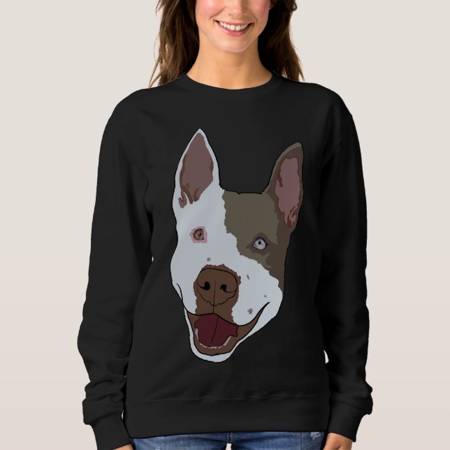 Camiseta Castanho-Olhado E Pitbull Branco (Frente)